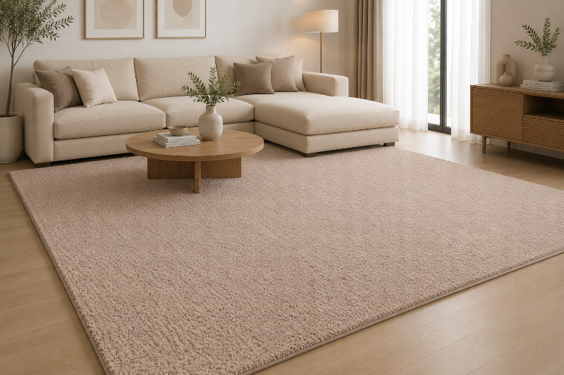 Tepih Aksu Royal Bezhë – Qilim i Butë Anti-Slip Premium për Sallon dhe Dhomë Gjumi