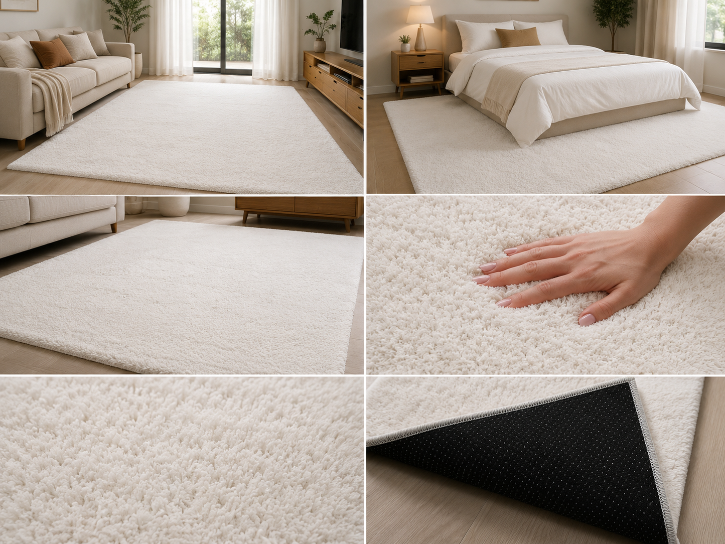 Tepih Aksu Royal Krem – Qilim i Butë Anti-Slip Premium për Sallon dhe Dhomë Gjumi