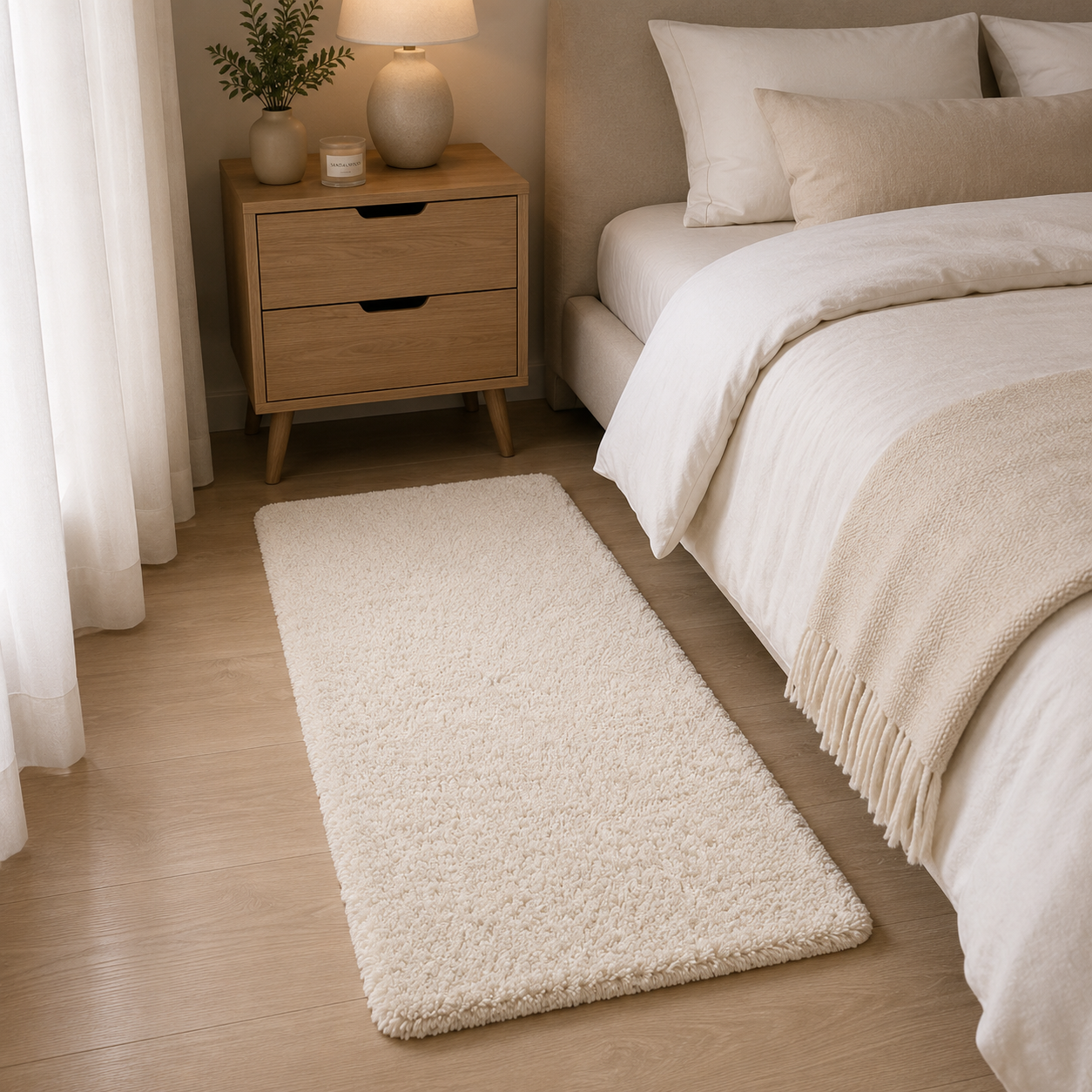 Tepih Aksu Royal Krem – Qilim i Butë Anti-Slip Premium për Sallon dhe Dhomë Gjumi