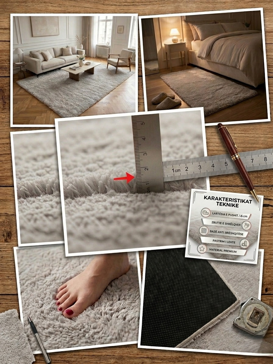 Tepih Aksu Royal i Zi – Qilim i Butë Anti-Slip Premium për Sallon dhe Dhomë Gjumi