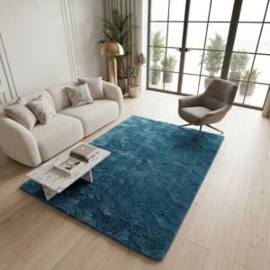 Tepih Aksu Royal Blu – qilim i butë anti-slip për sallon dhe dhomë gjumi